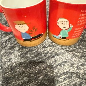 Hallmark Red Cartoon Character Mugs Peanuts Charlie Brown
